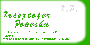 krisztofer popesku business card